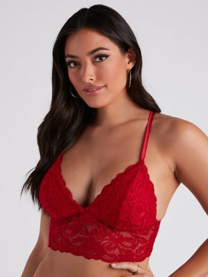 Flirtatious Allure Lace Longline Bra