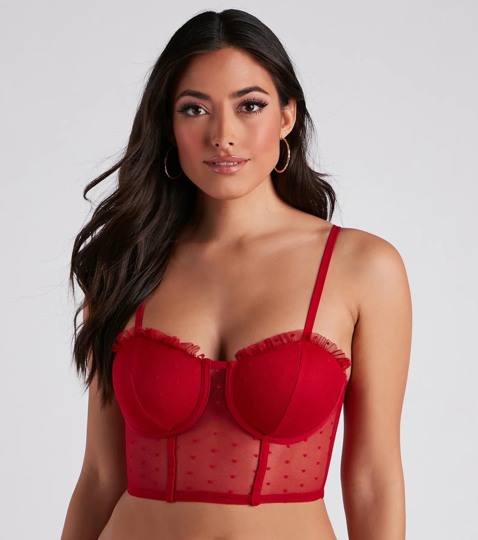 Chic Romance Polka Dot Longline Bra - Image 3