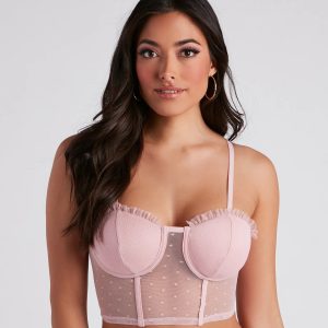 Chic Romance Polka Dot Longline Bra