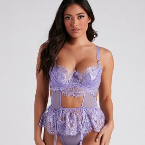 Bad Intentions Satin Lace Bra And Panty