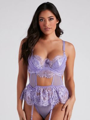 Bad Intentions Satin Lace Bra And Panty