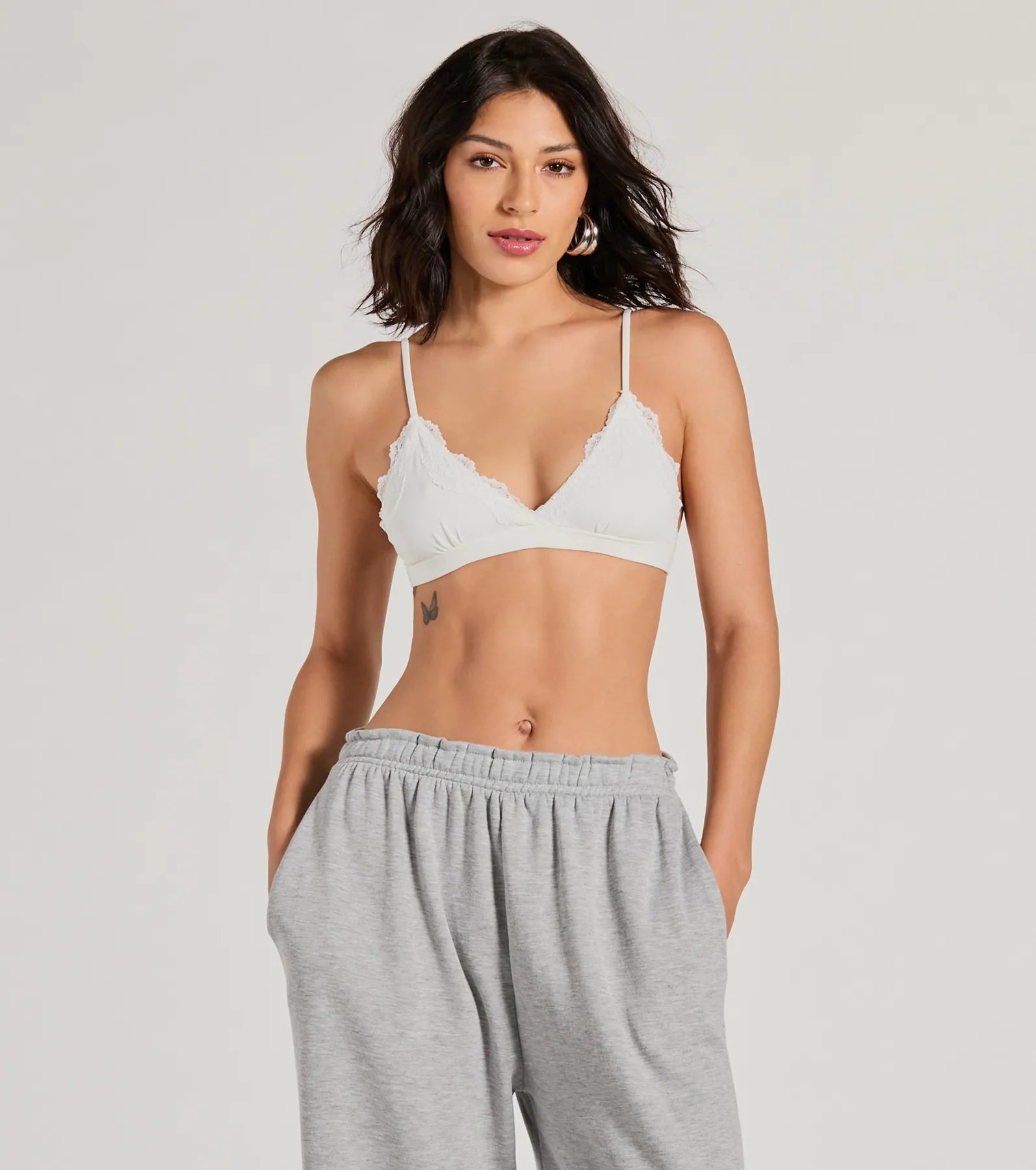 Perfectly Romantic Lace Trim Triangle Bralette - Image 5