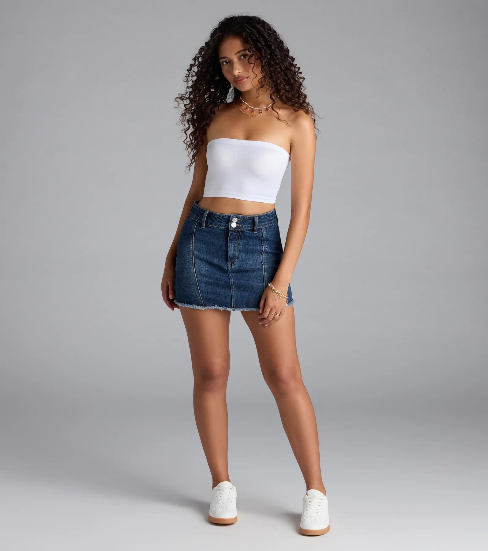 Casual Staple Ribbed Knit Bandeau Top - Image 7