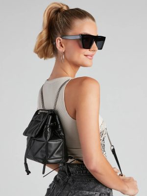 I'm Outie Quilted Mini Backpack