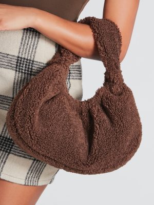 Cozy Winter Vibes Faux Sherpa Satchel Bag