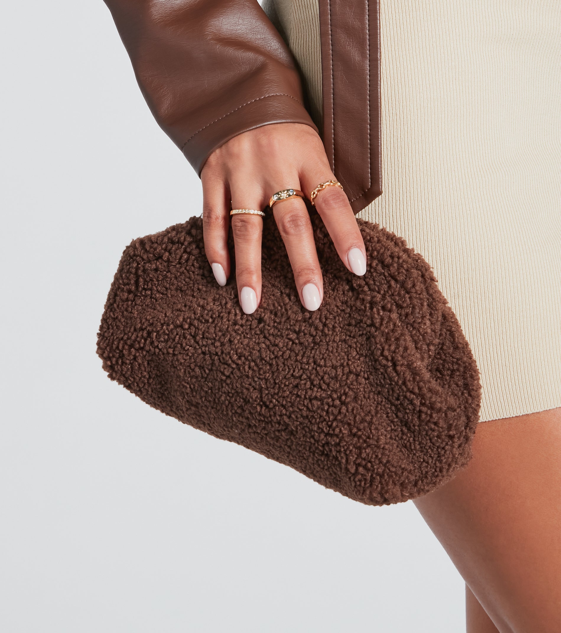 Cold Status Faux Fur Crossbody Bag - Image 2