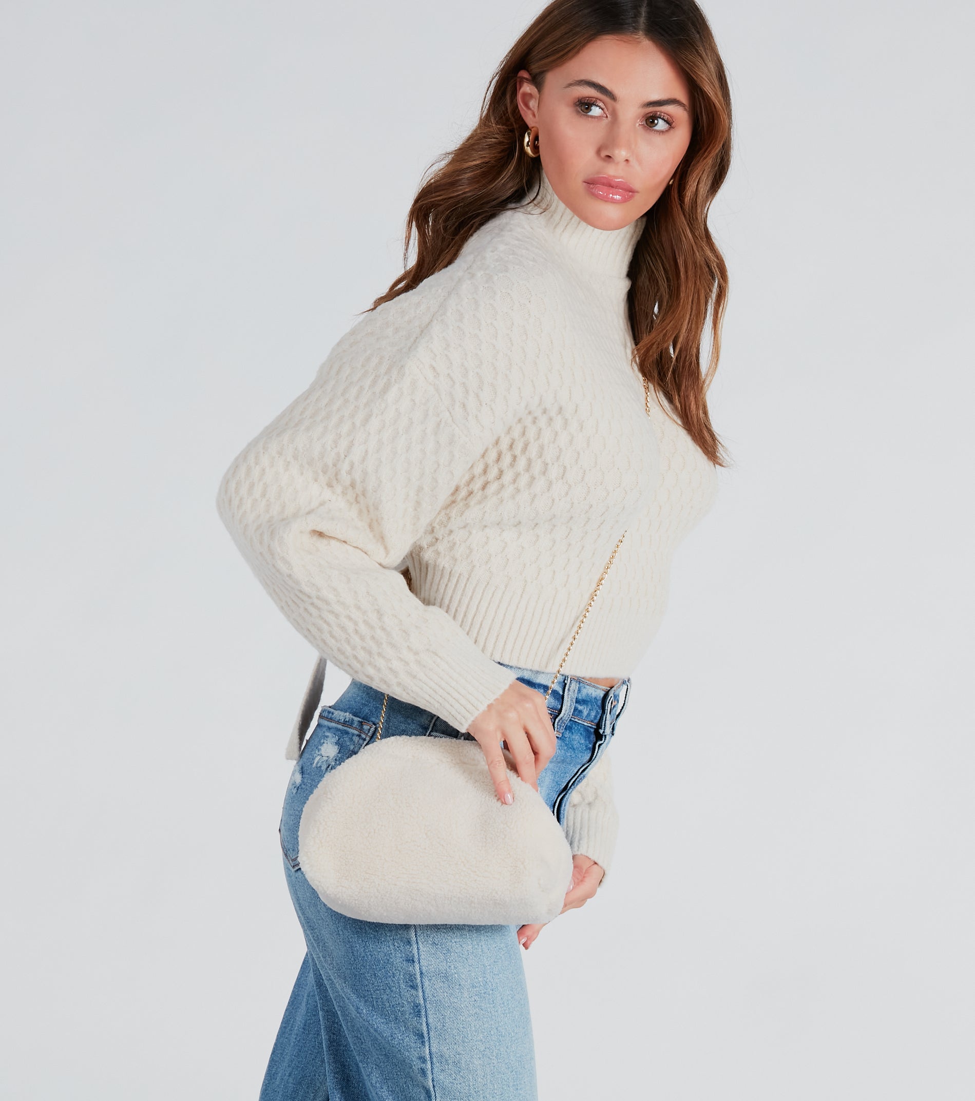 Cold Status Faux Fur Crossbody Bag - Image 3