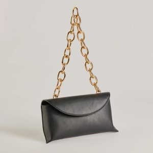Fab Night Out Faux Leather Chain Link Handbag