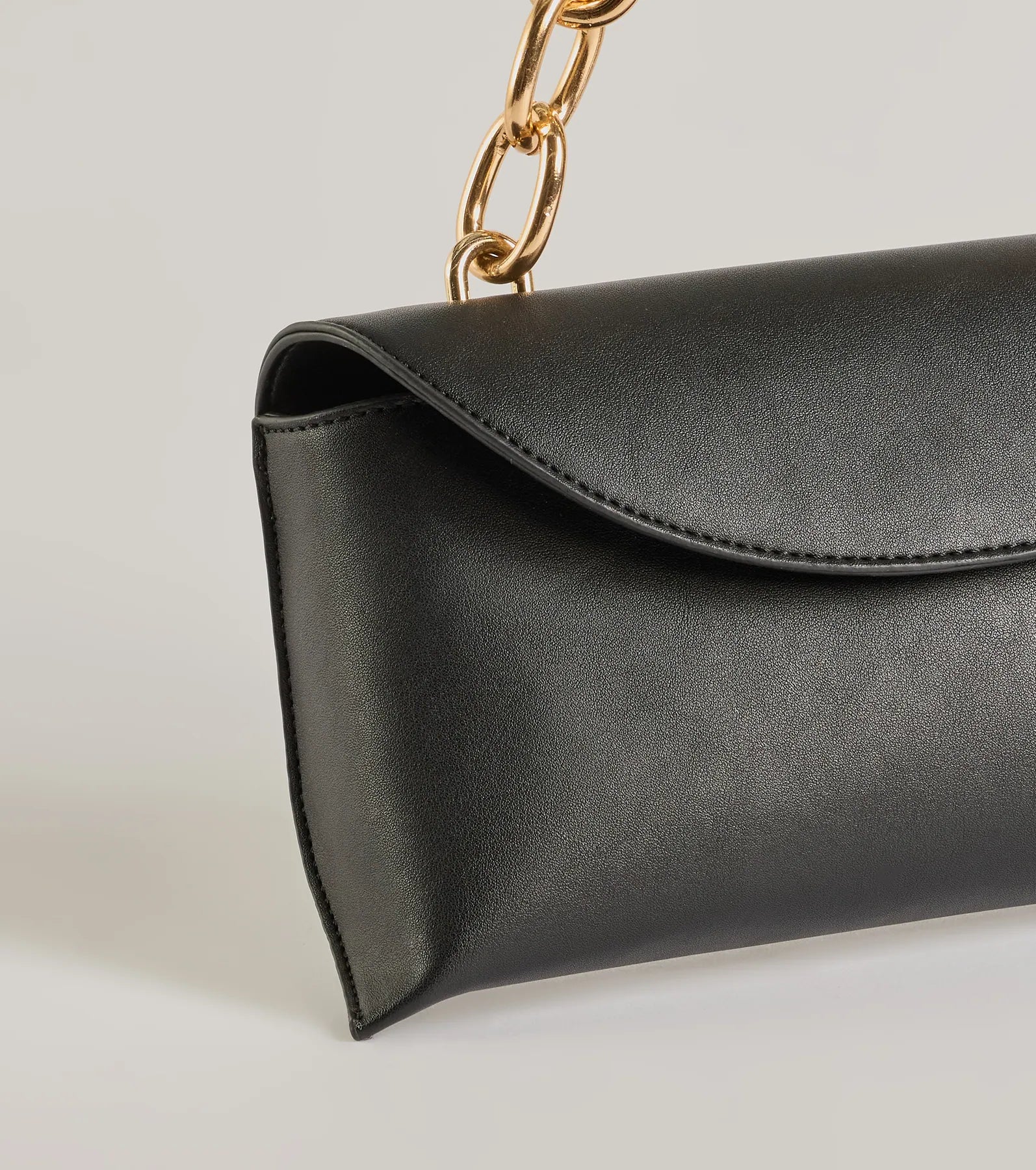 Fab Night Out Faux Leather Chain Link Handbag - Image 2