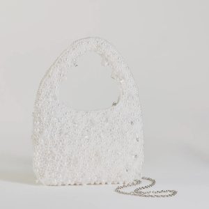 Timeless Chic Beaded Faux Pearl Handbag