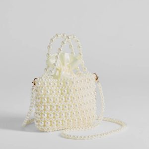 Undeniable Poise Faux Pearl Handbag
