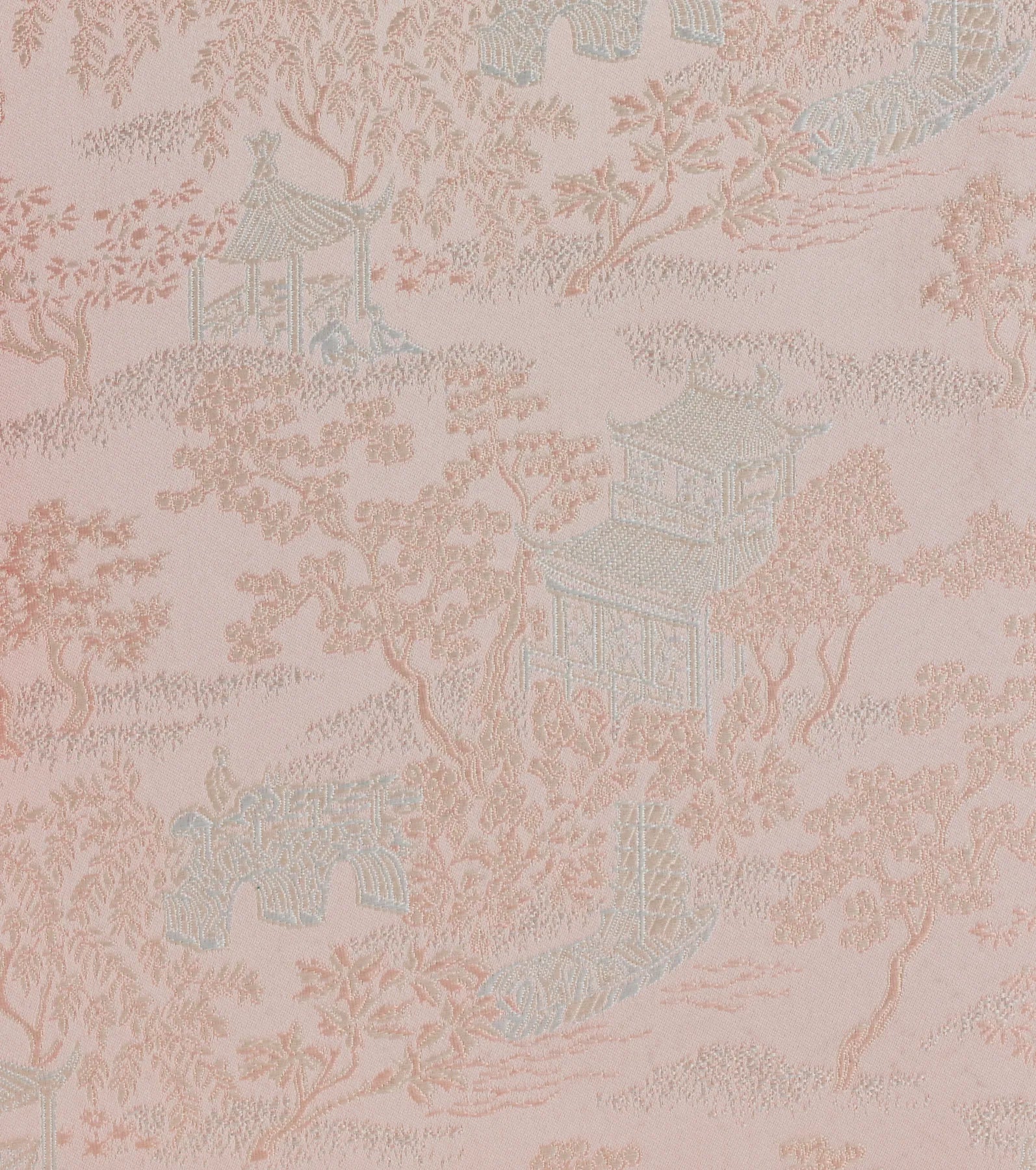 Scenic Embroidered Satin Bow Tote Bag - Image 3