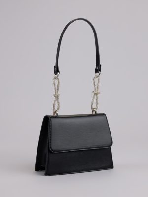 Quiet Glamour Rhinestone Bow Mini Bag