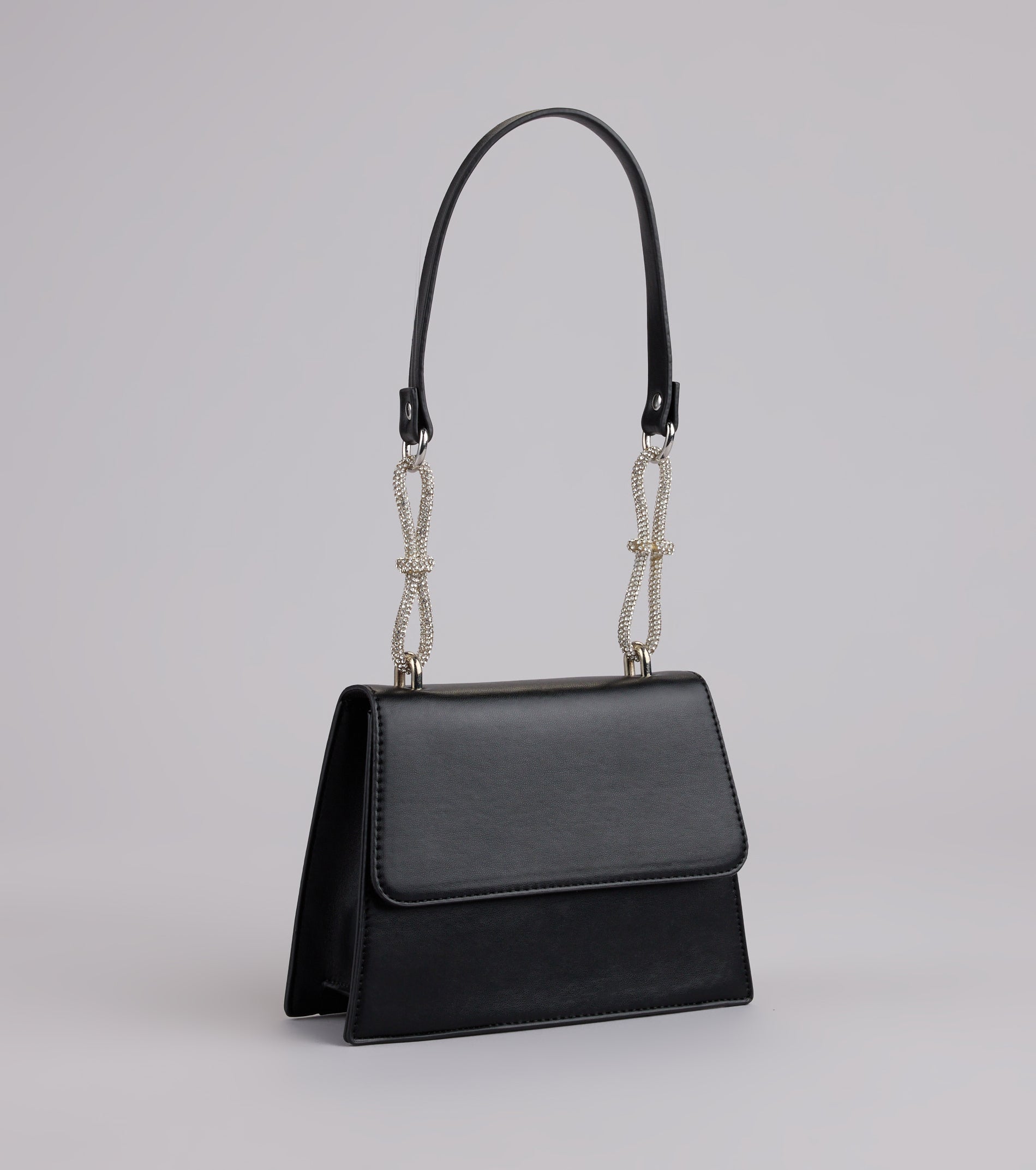 Quiet Glamour Rhinestone Bow Mini Bag