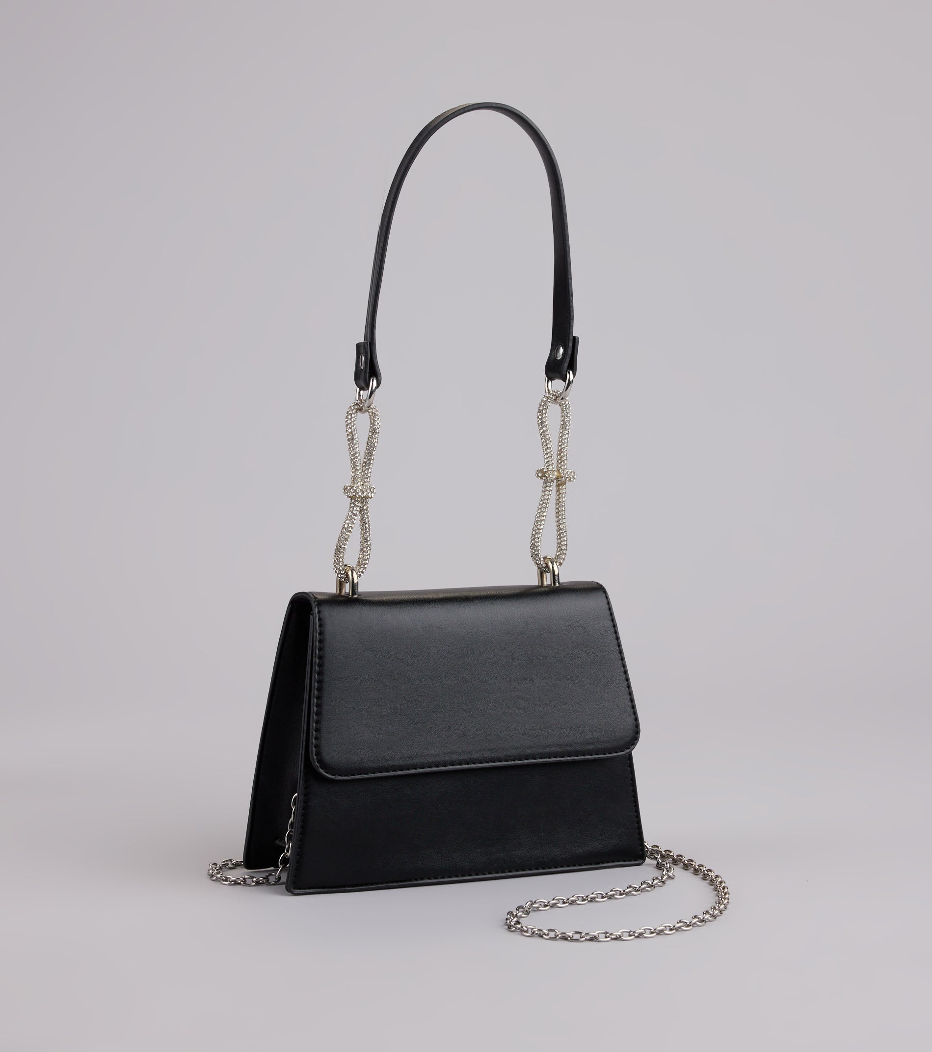 Quiet Glamour Rhinestone Bow Mini Bag - Image 3