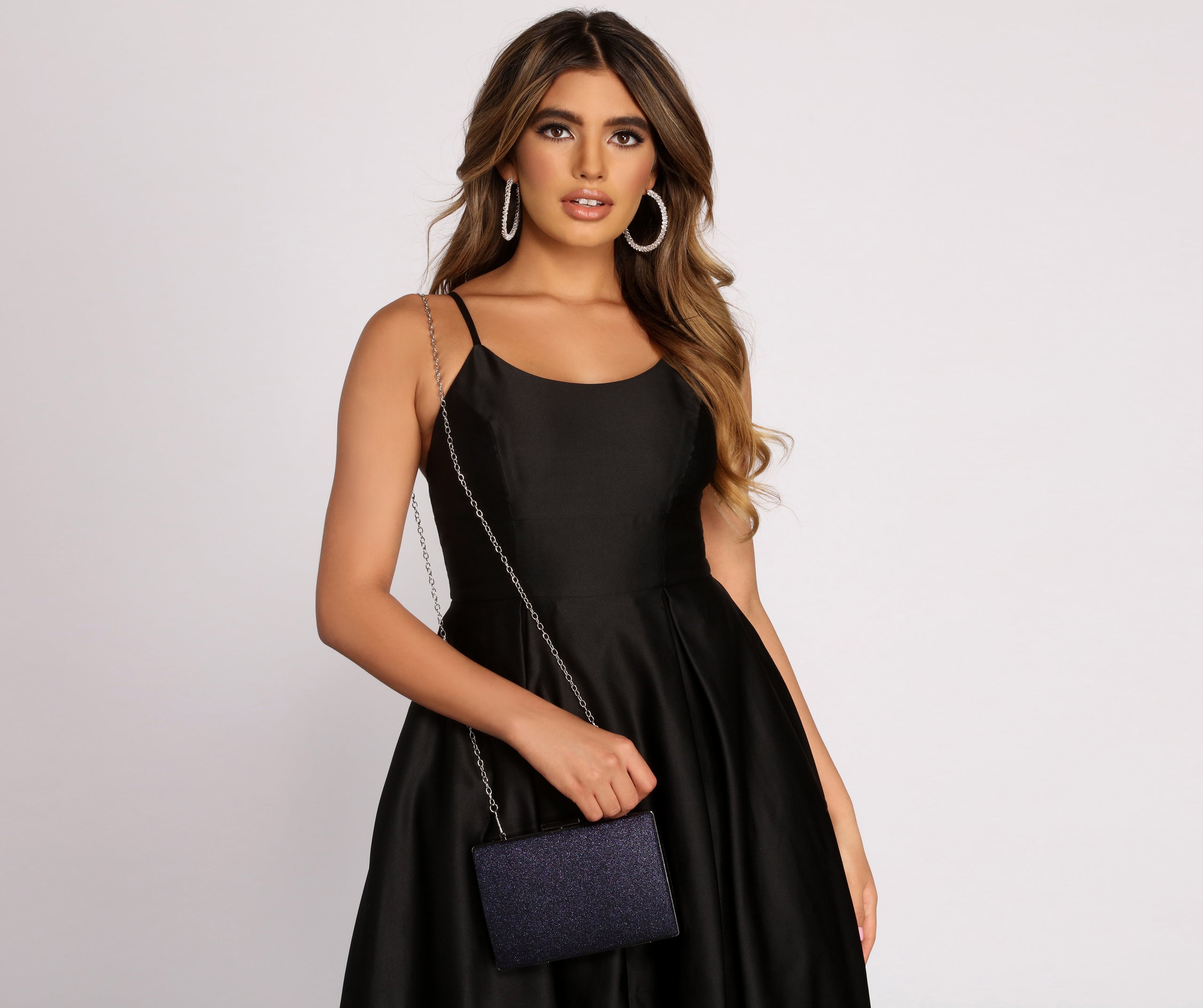 Midnight Wishes Glitter Box Clutch - Image 3