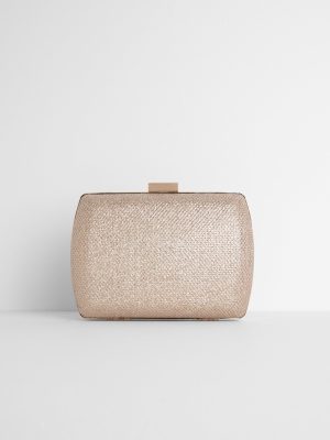 Comin' In Clutch Glitter Mesh Evening Bag