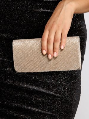 Glow Up Glitter Mesh Clutch
