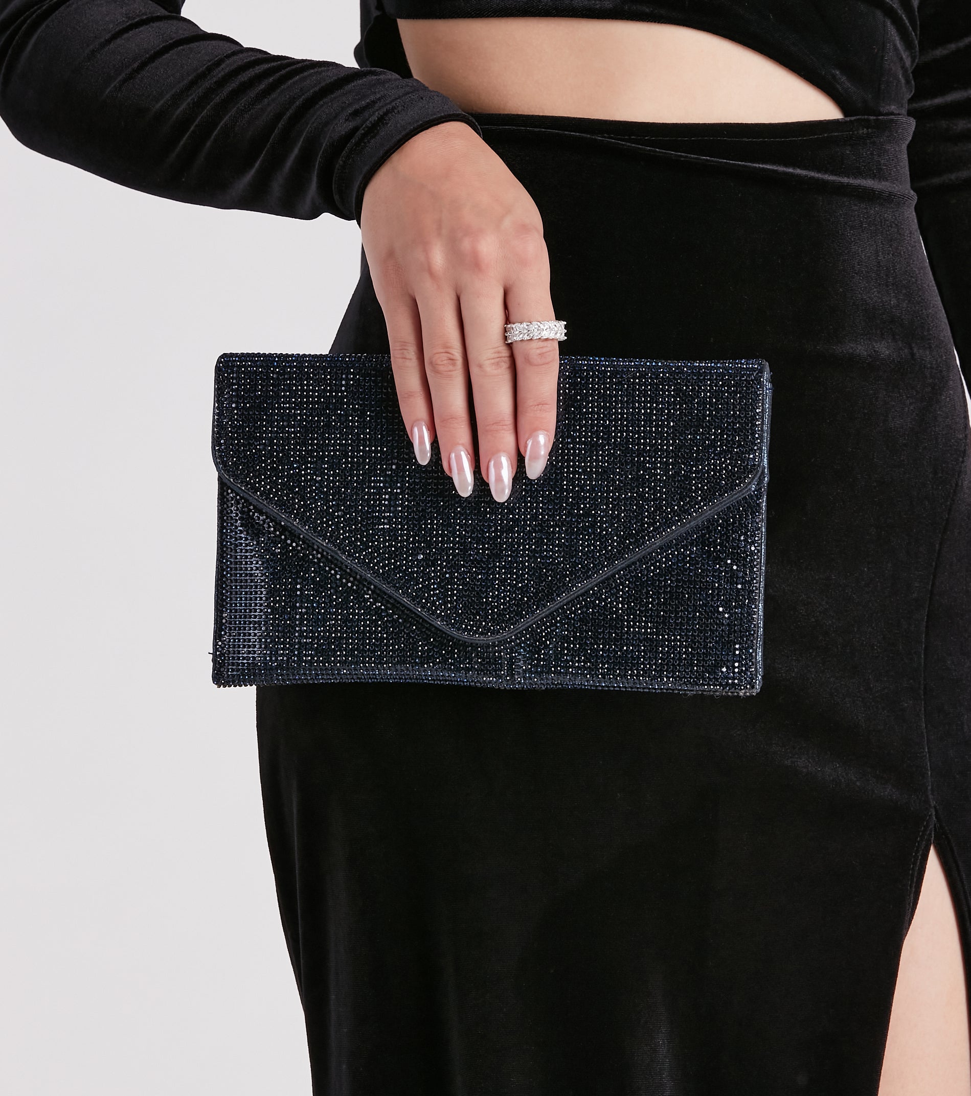 Chic Rhinestone Envelope Crossbody - Image 2