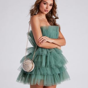 Glam Luxe Vibes Pearl Sphere Clutch