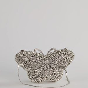 Wishing On Love Rhinestone Butterfly Clutch