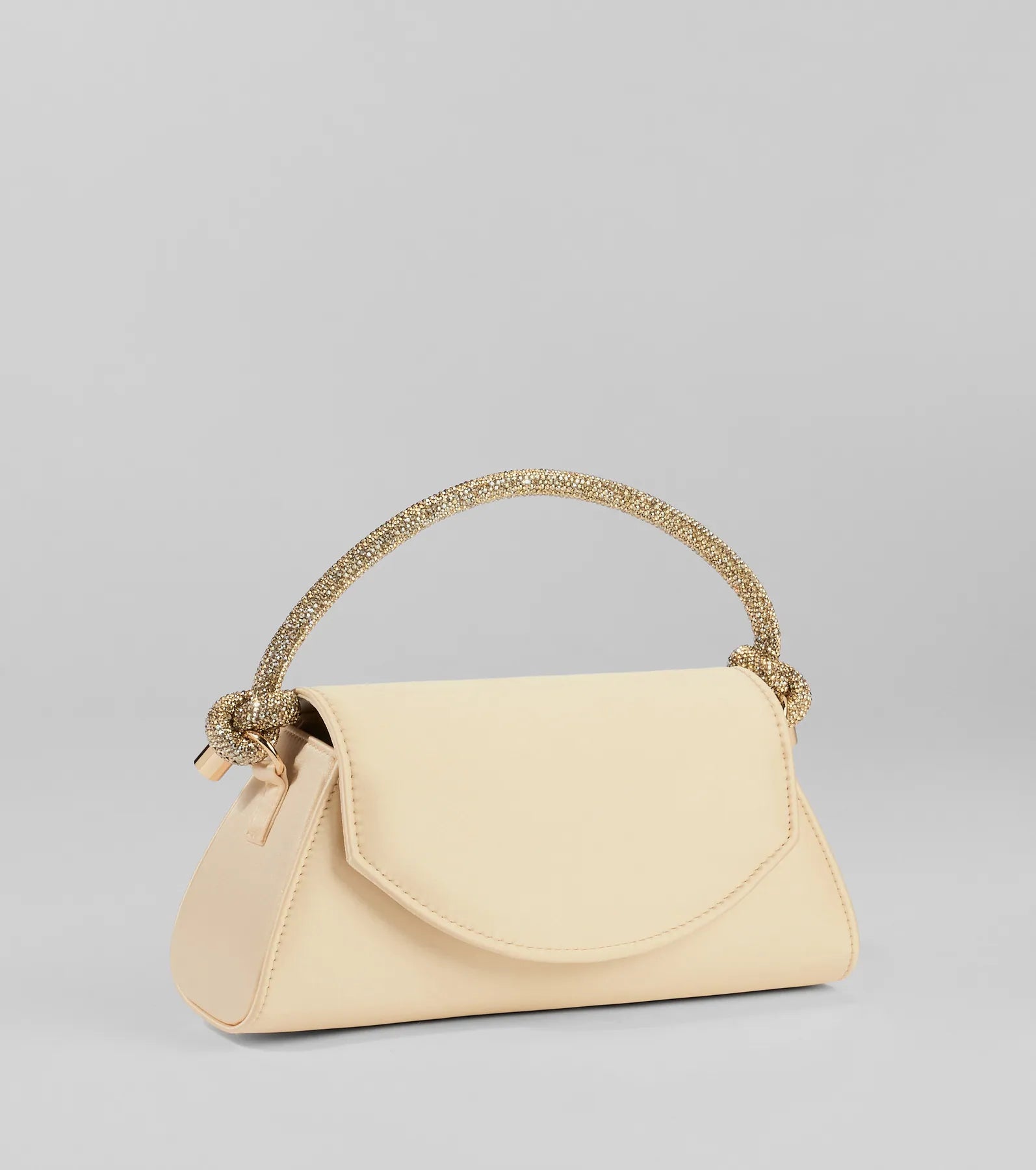 Glam Aspiration Rhinestone Strap Satin Handbag - Image 3