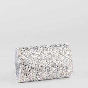 Glam Soiree Rhinestone Baguette Clutch