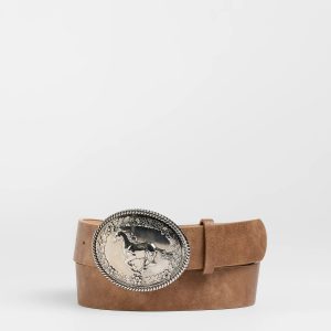 Cowgirl Era Horse Buckle Faux Leather Belt