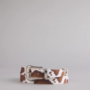 Rodeo Time Cow Print Belt