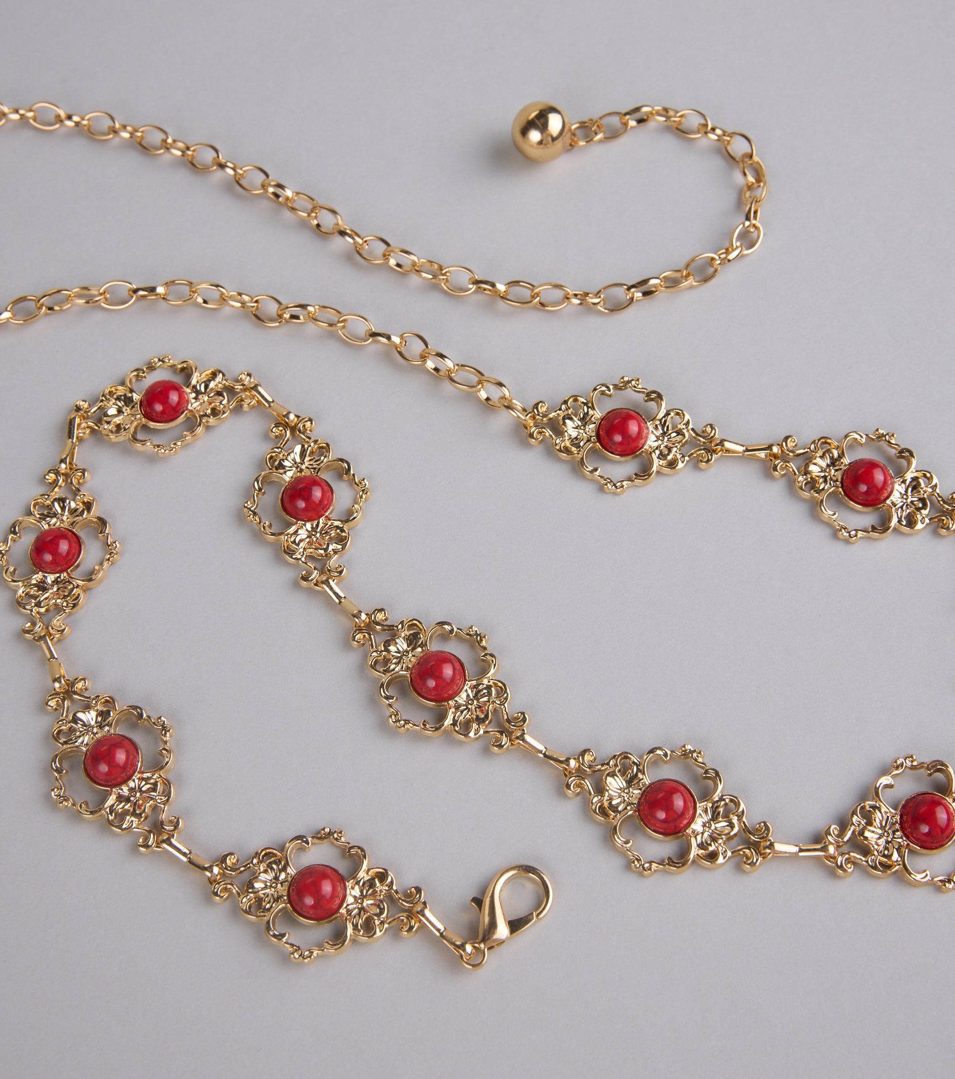 Pretty Please Dainty Stone Chain Belt - Image 3