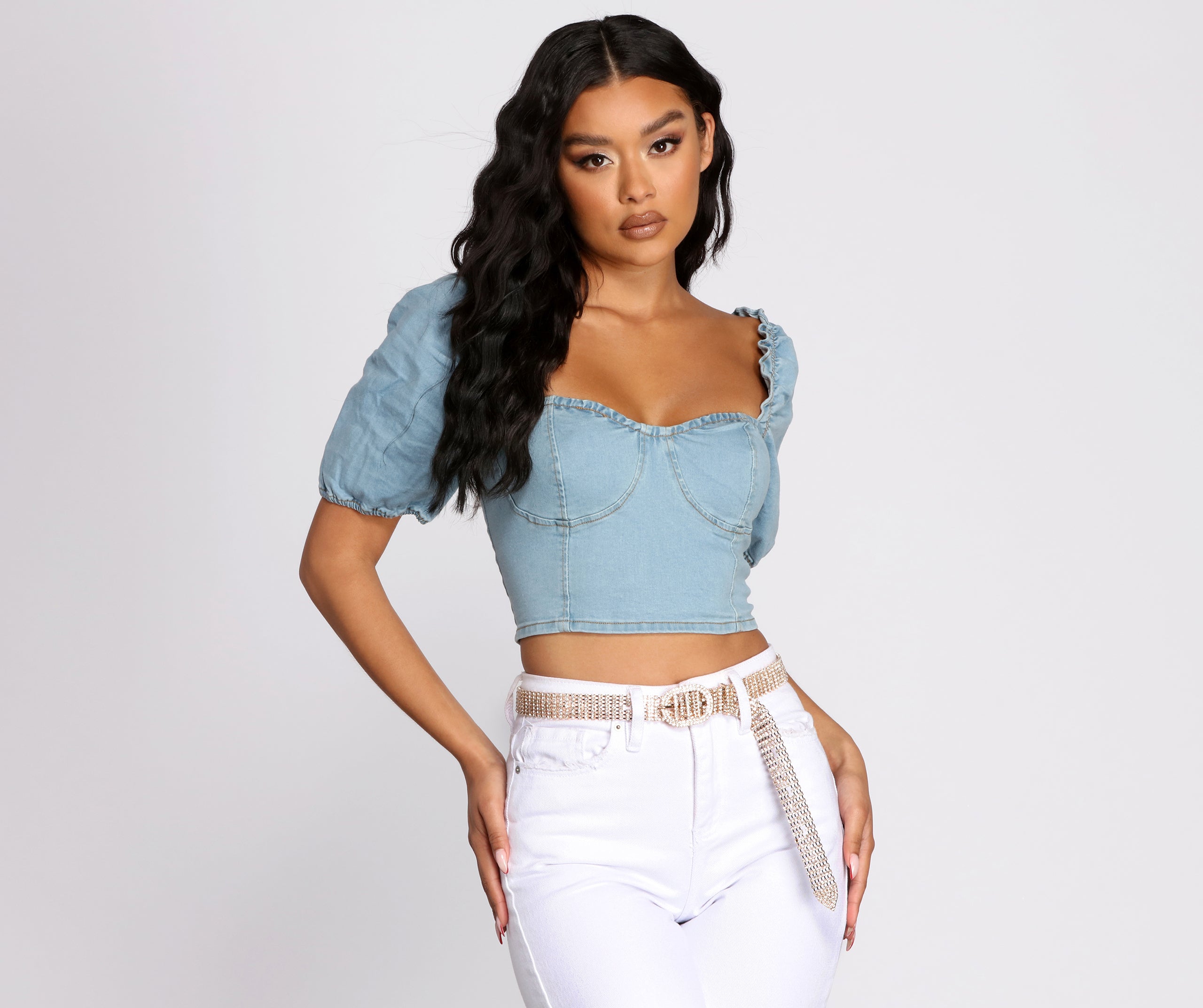 Feelin' Good Af Rhinestone Chain Belt - Image 5