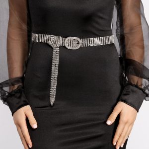 Feelin' Good Af Rhinestone Chain Belt