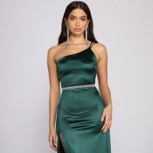 So Luxe Rhinestone O-Ring Belt