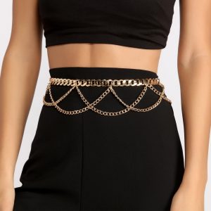 Snake Chain Layered Swag Belt