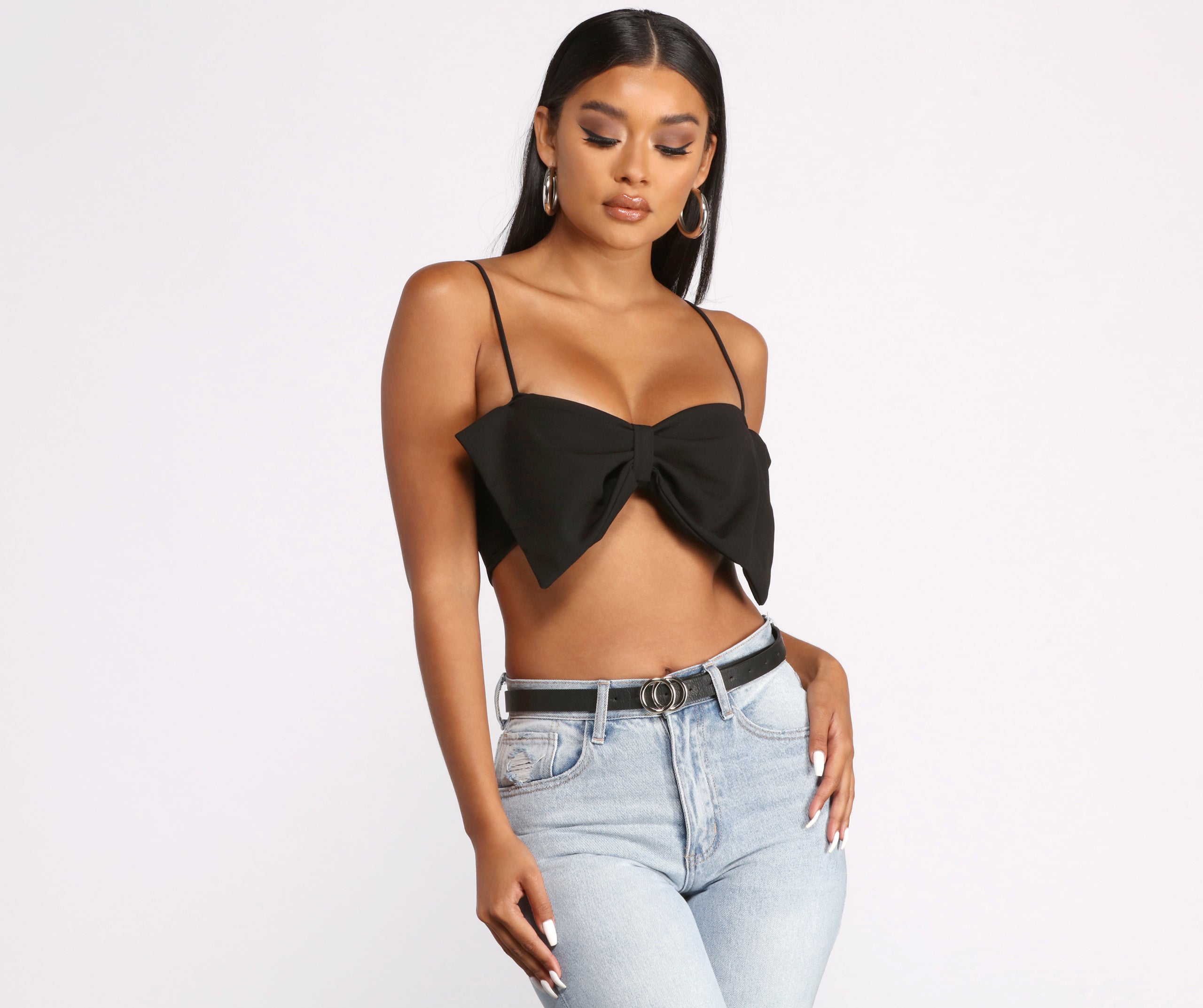 Narrow Double O-Ring Faux Leather Belt - Image 2