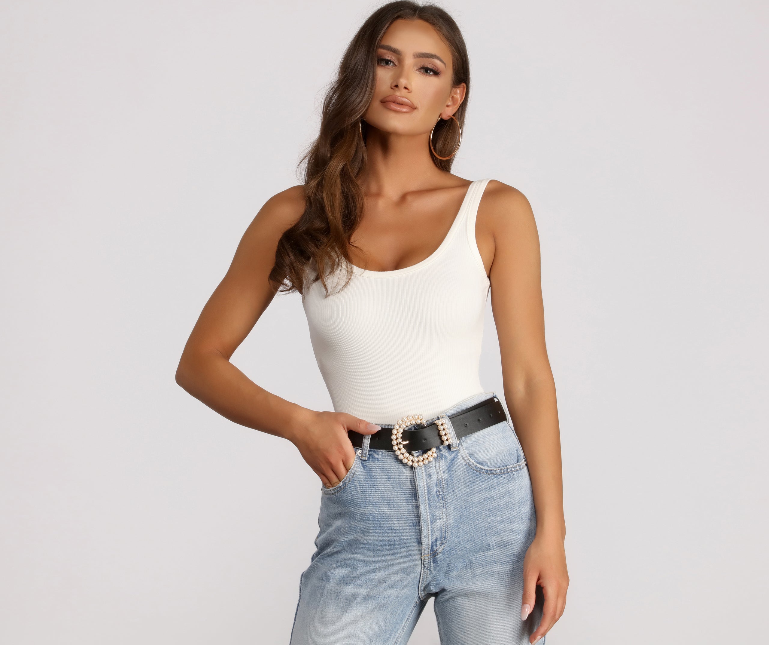 Pearl Faux Leather Belt - Image 2