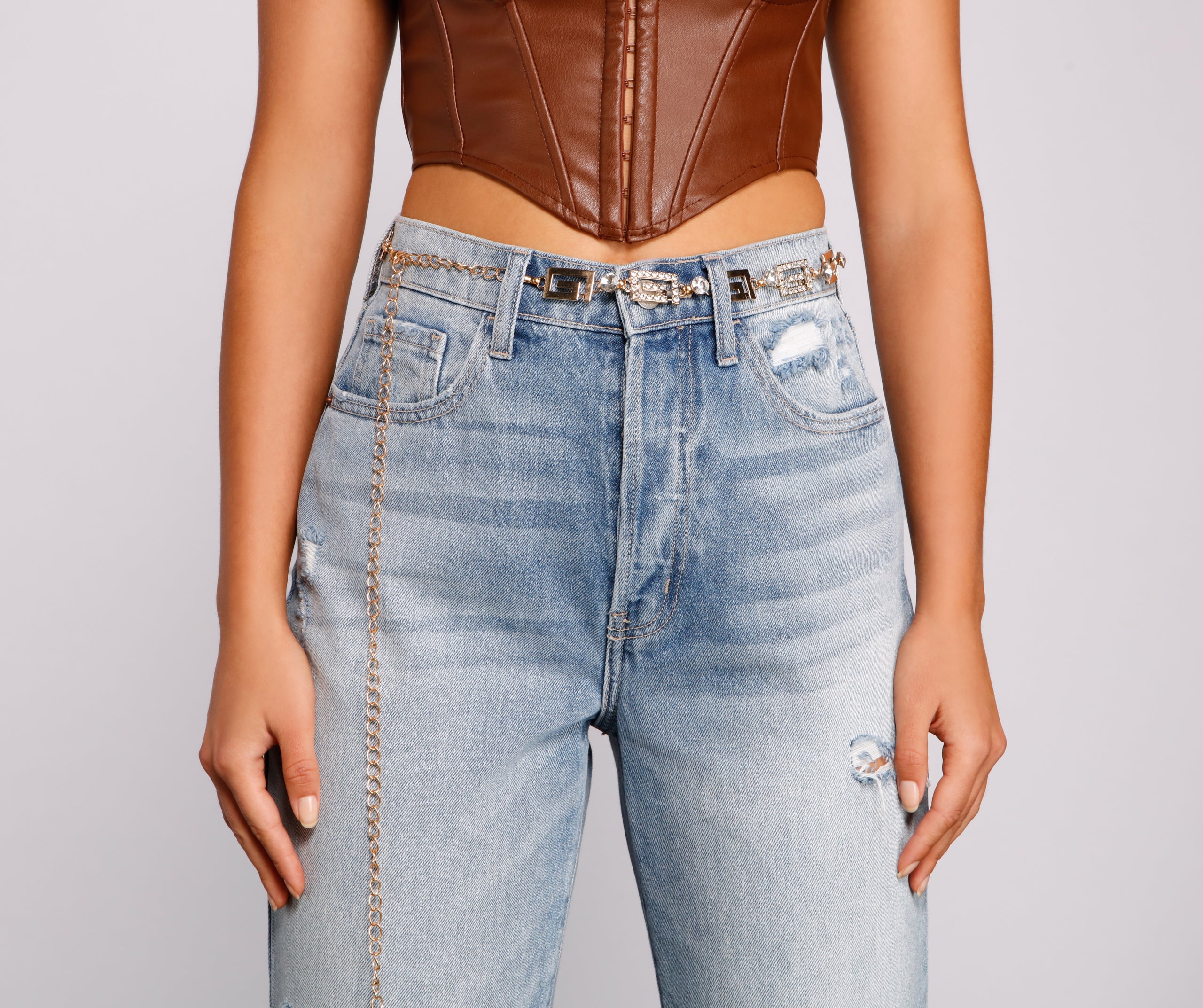 Key To Glam Rhinestone Belt - Image 3