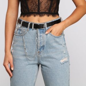 Major Bling Rhinestone Chain Belt