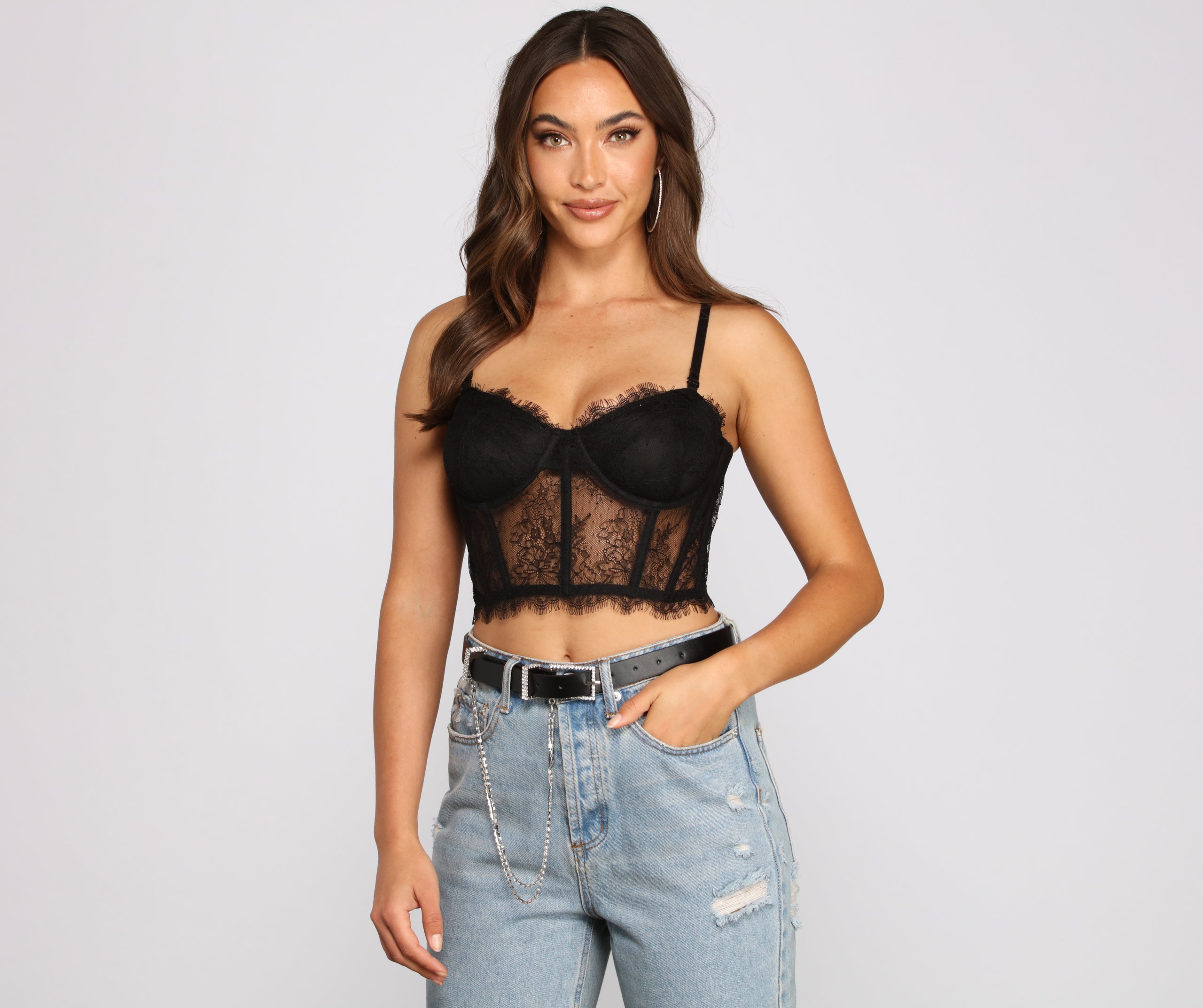 Major Bling Rhinestone Chain Belt - Image 2