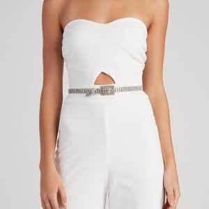 All That Shines 4-Row Rhinestone Belt