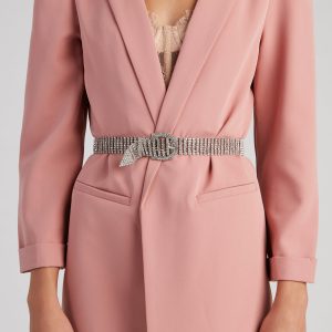 Glow Up Rhinestone D-Buckle Belt