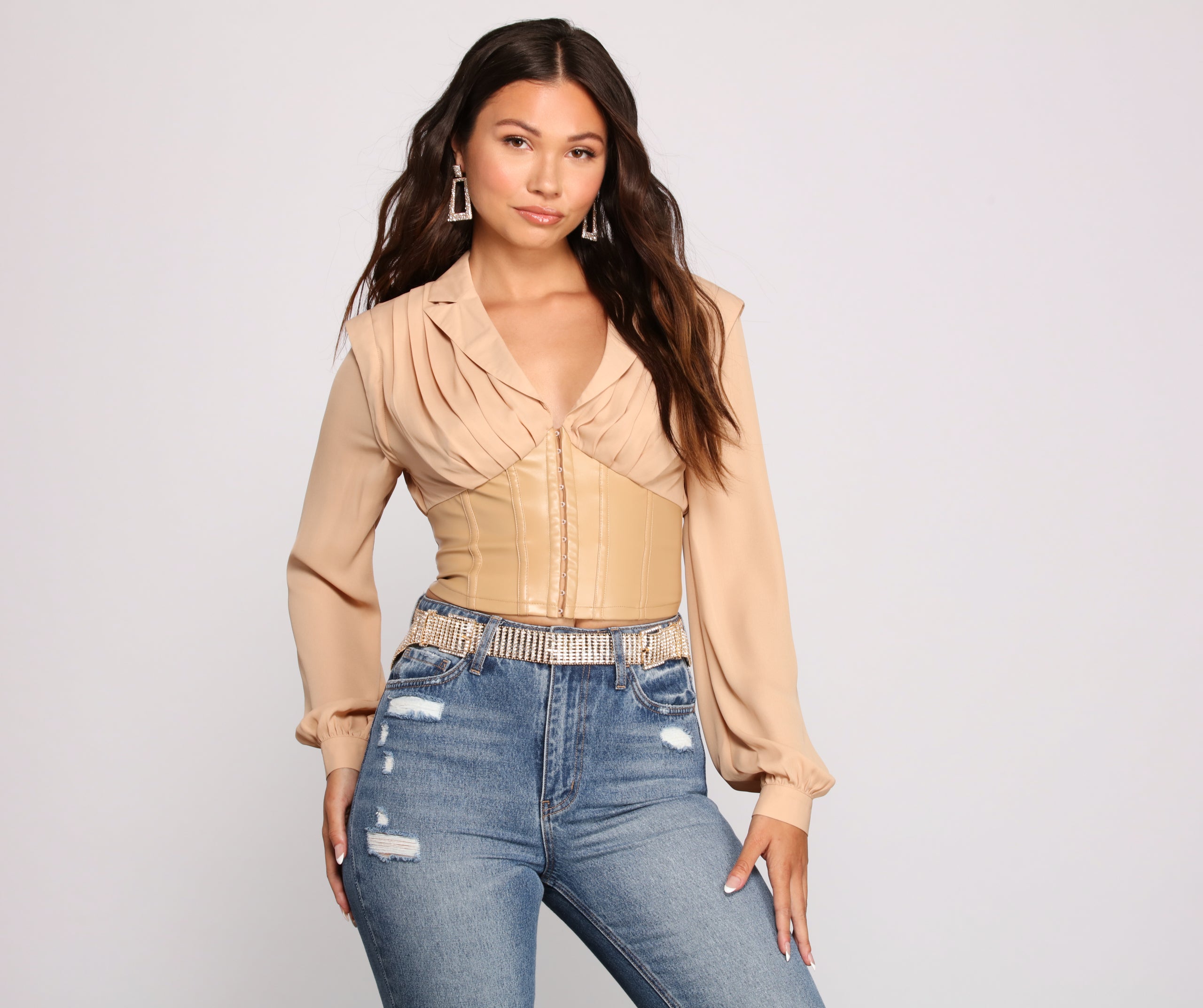 Feelin' Extra Rhinestone Double Buckle Belt - Image 4