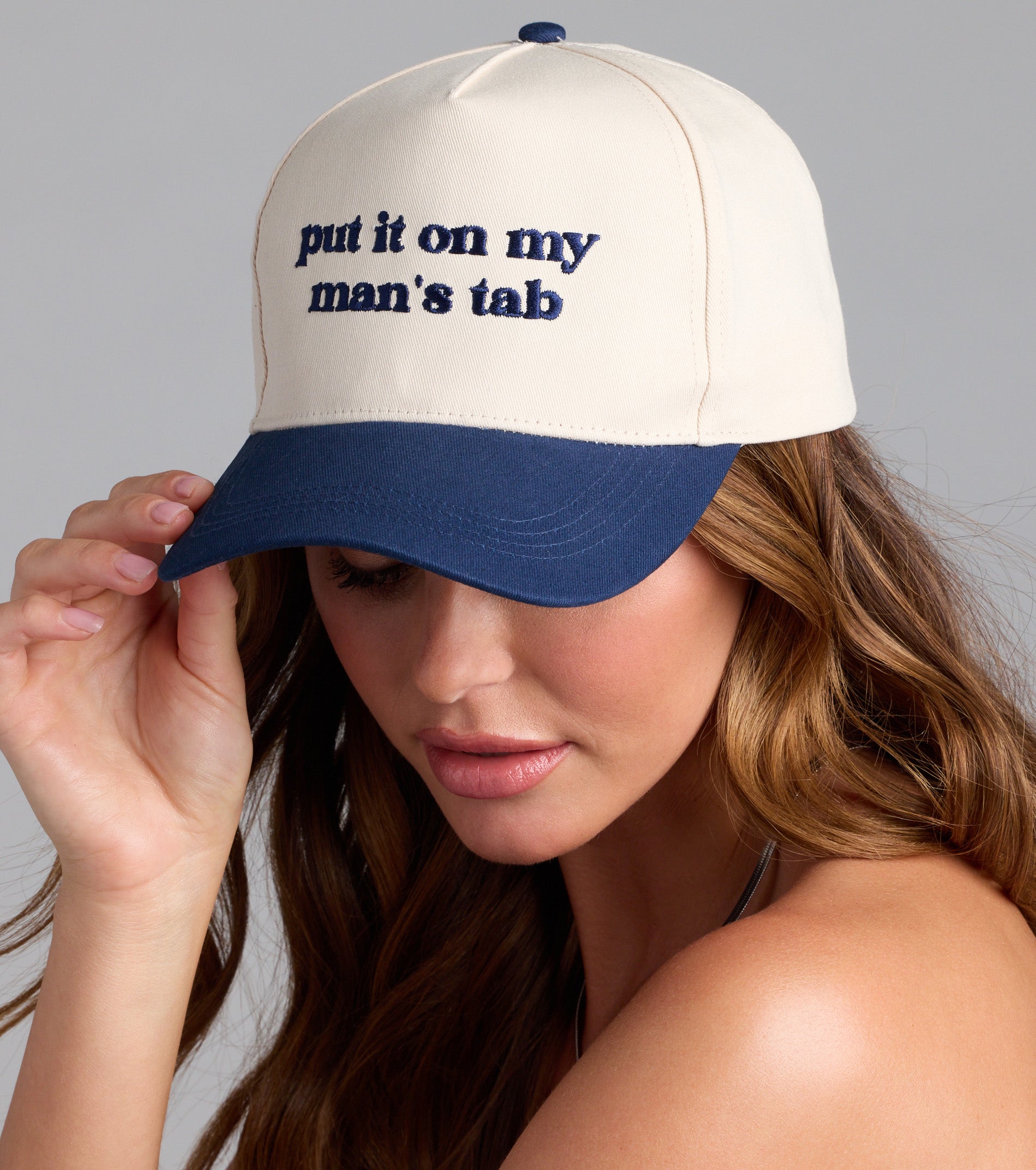 Put It On My Man's Tab Snap Back Cap - Image 5