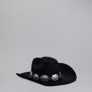 Ranch Rodeo Concho Faux Suede Cowboy Hat