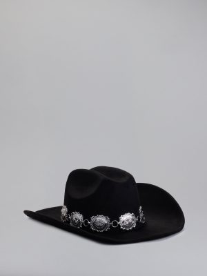 Ranch Rodeo Concho Faux Suede Cowboy Hat