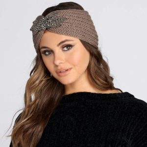 Embellished Knit Headwrap