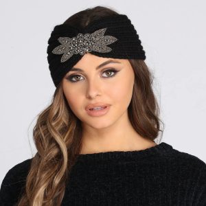 Embellished Knit Headwrap