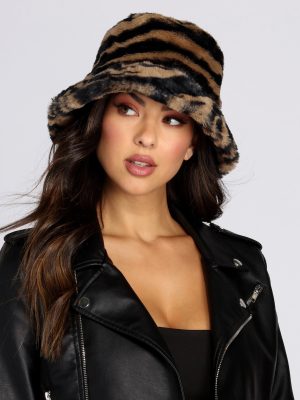 Fur Tiger Bucket Hat