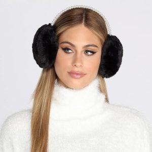 Pearl On Pearl Faux Fur Earmuffs