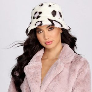 On My Leopard Vibes Faux Fur Bucket Hat